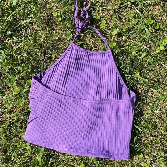Mojo JoJo Powerpuff Girls Purple Halter Ribbed Top - Picture 3 of 6